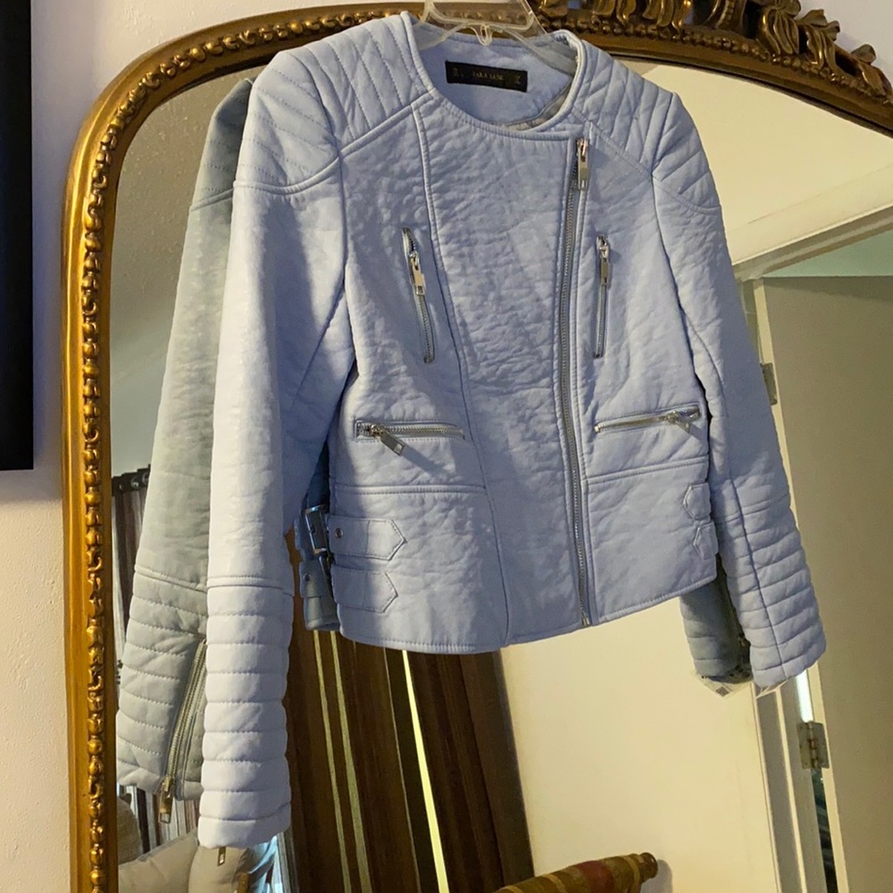 NEW ZARA Leather Jacket Size L